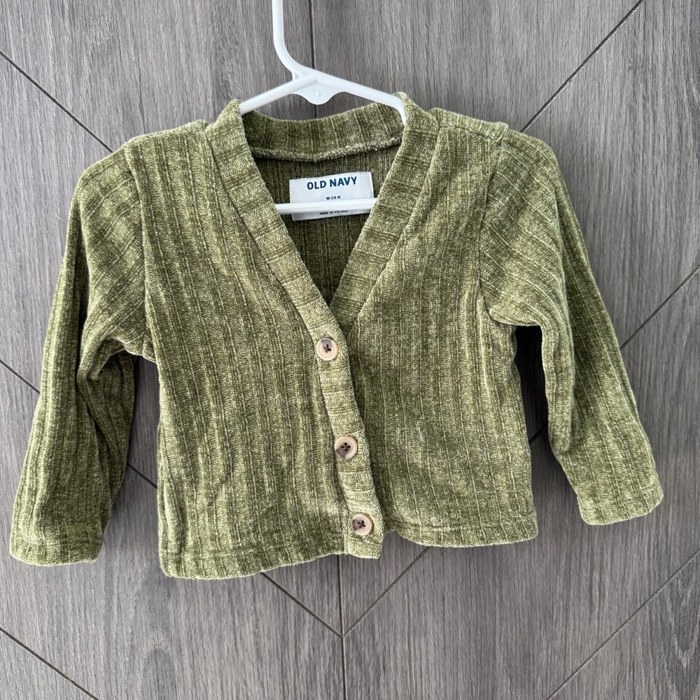 Old Navy Green Toddler Girls Cardigan